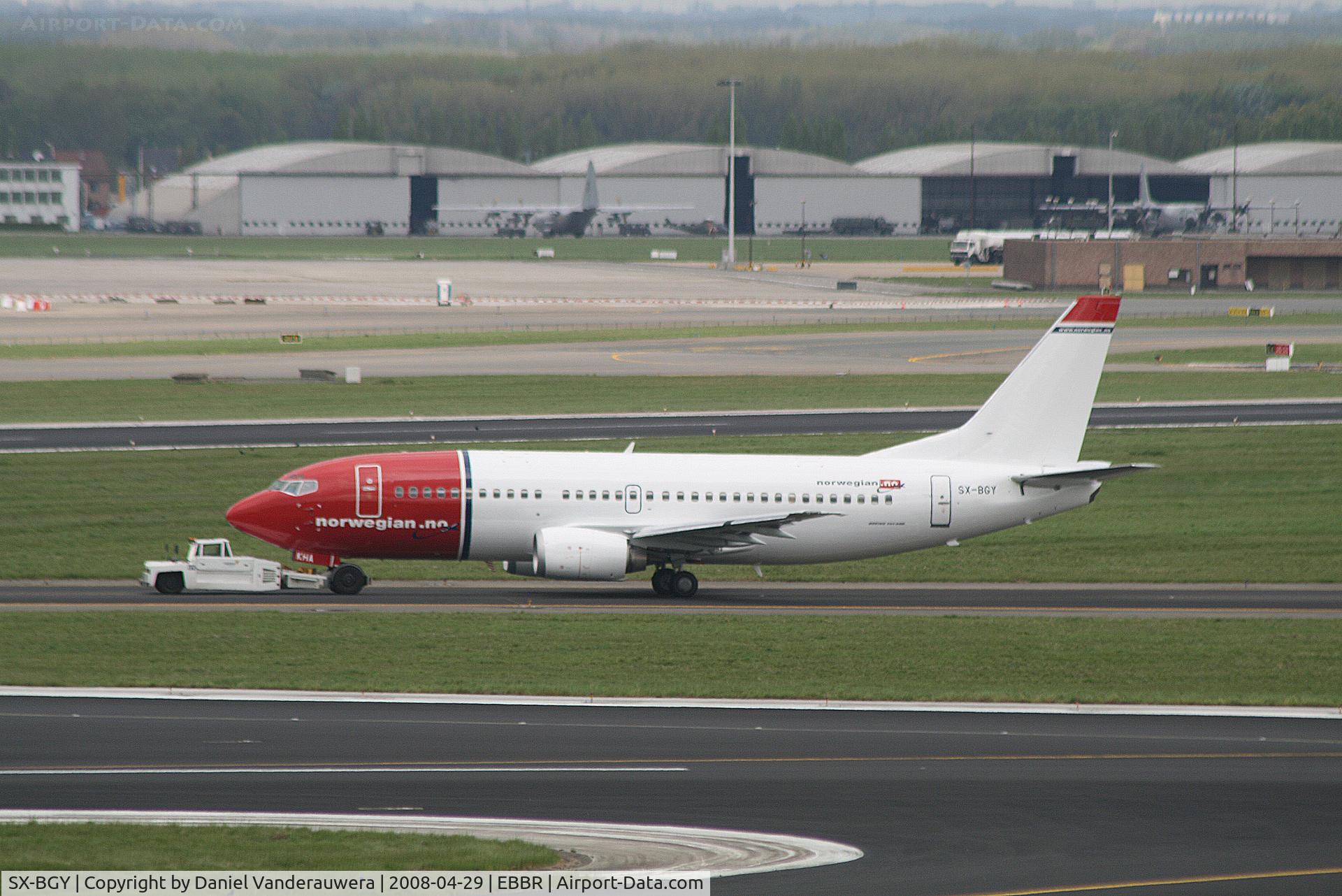 SX-BGY, 1998 Boeing 737-31S C/N 29100, Towed back to Sabena Technics - now re-registered under LN-KHA