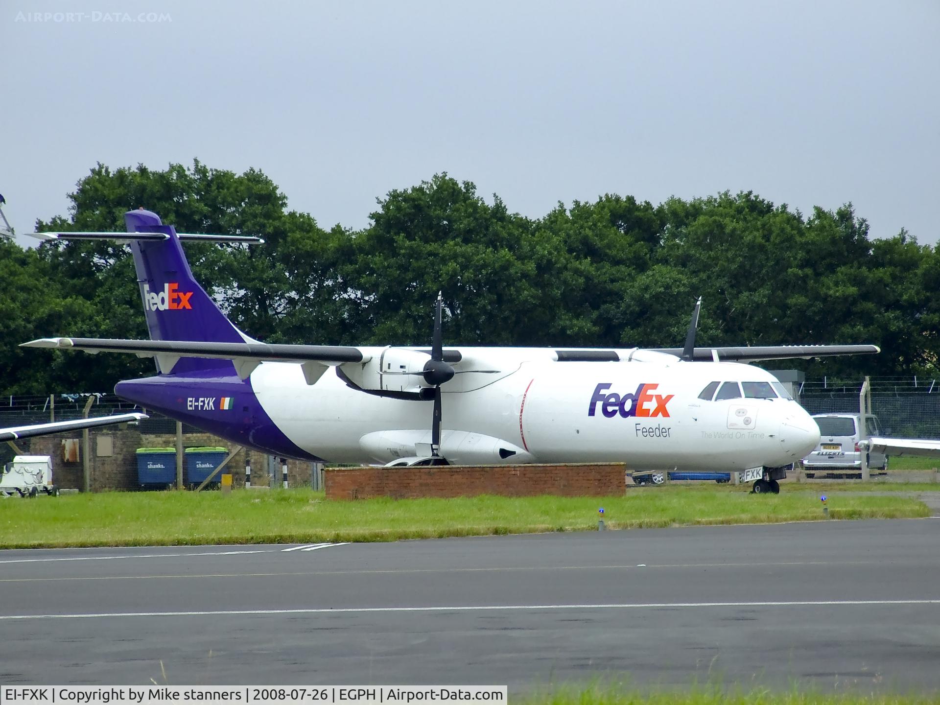 EI-FXK, 1991 ATR 72-202 C/N 256, FEDEX ATR-72,Operated by Air contractors,of Ireland, seen here at EDI