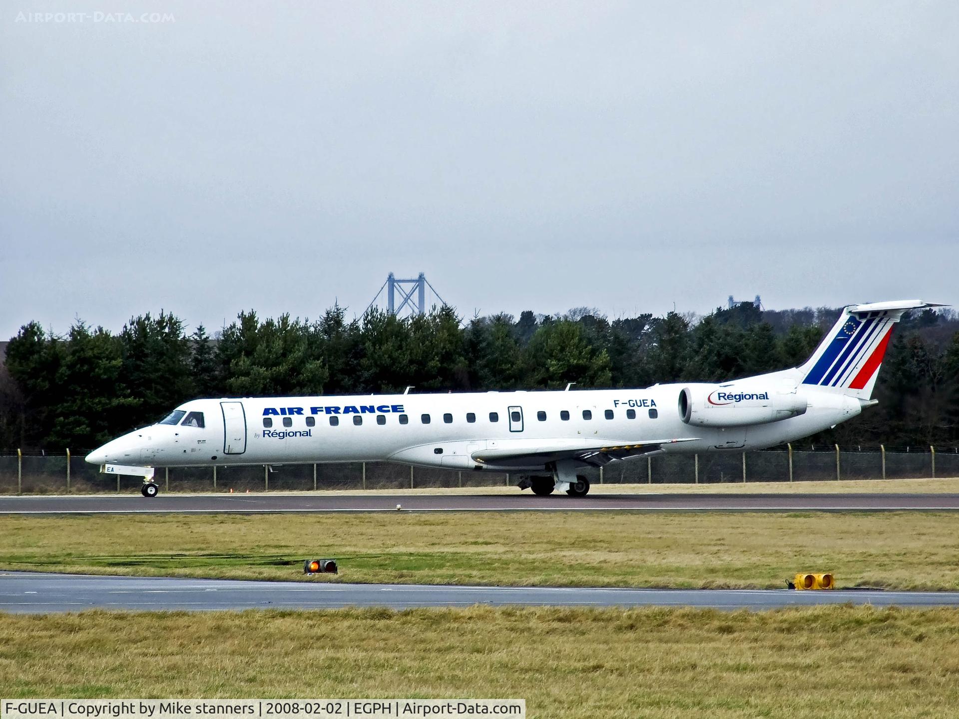 F-GUEA, 2000 Embraer EMB-145MP (ERJ-145MP) C/N 145342, Air france/Regional airlines ERJ-145 Arriving at EDI On rwy24