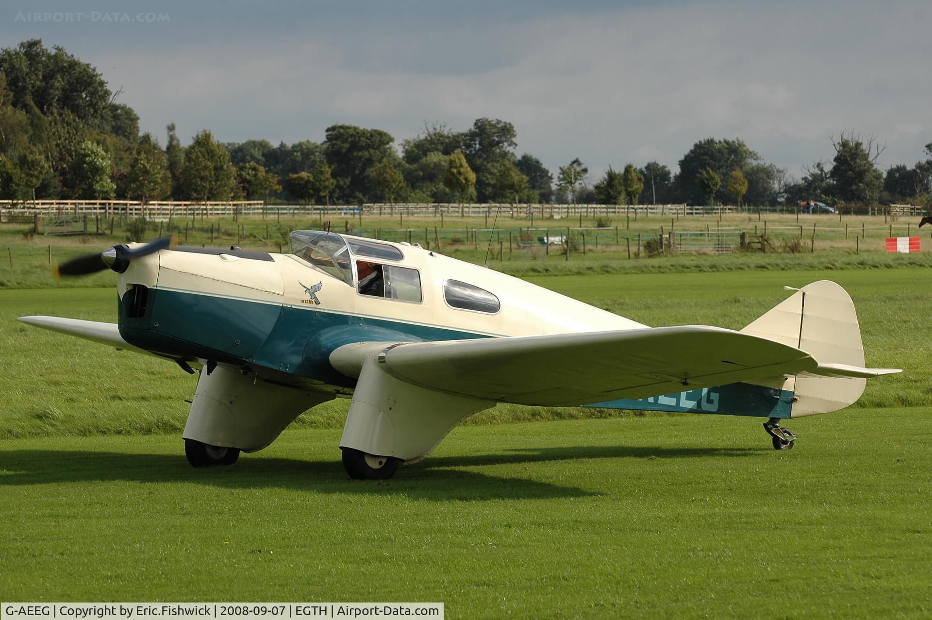 G-AEEG, 1936 Miles M-3A Falcon Major C/N 216, 3. G-AEEG at Shuttleworth Pagent Air Display 07 Sep 08