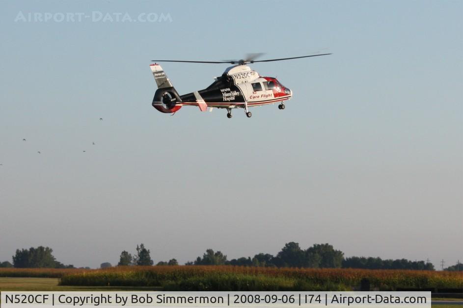 N520CF, 1998 Eurocopter AS-365N-3 Dauphin 2 C/N 6537, Arriving at home base (Urbana, Ohio)