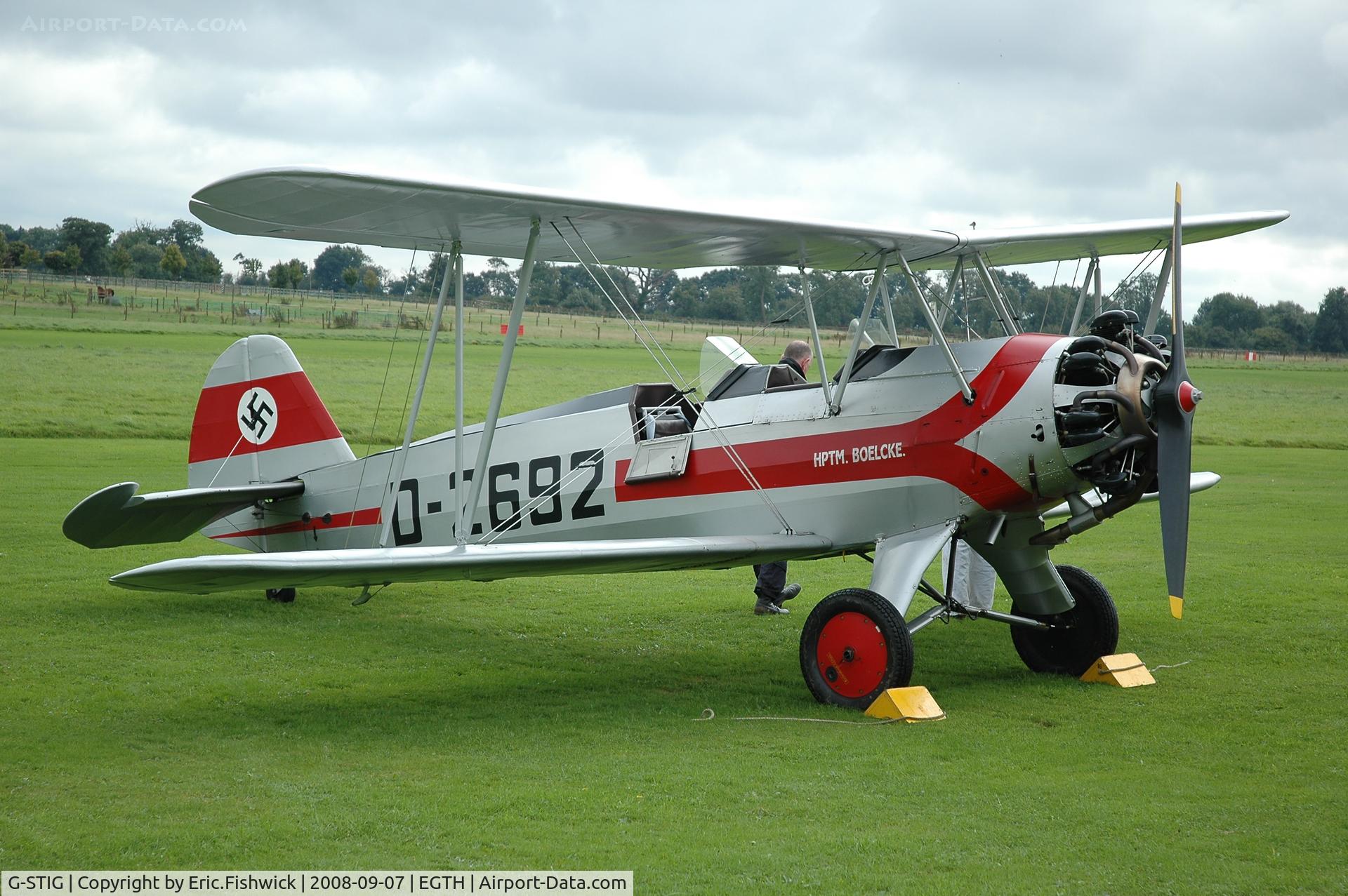 G-STIG, 1937 Focke-Wulf Fw-44J Stieglitz C/N 183, 3. D-2692 at Shuttleworth Pagent Air Display 07 Sep 08