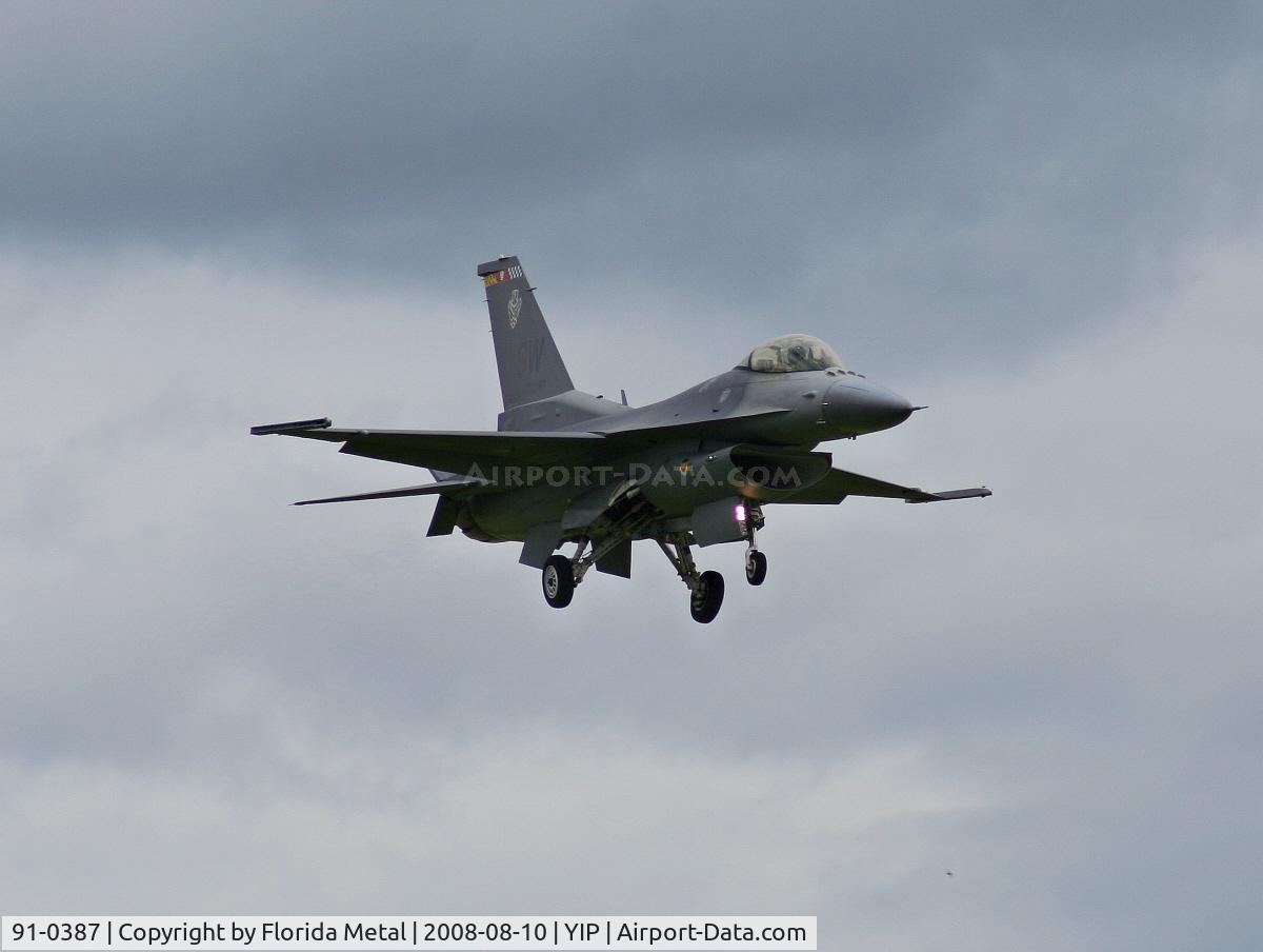 91-0387, 1991 General Dynamics F-16CM Fighting Falcon C/N CC-85, F-16C Falcon