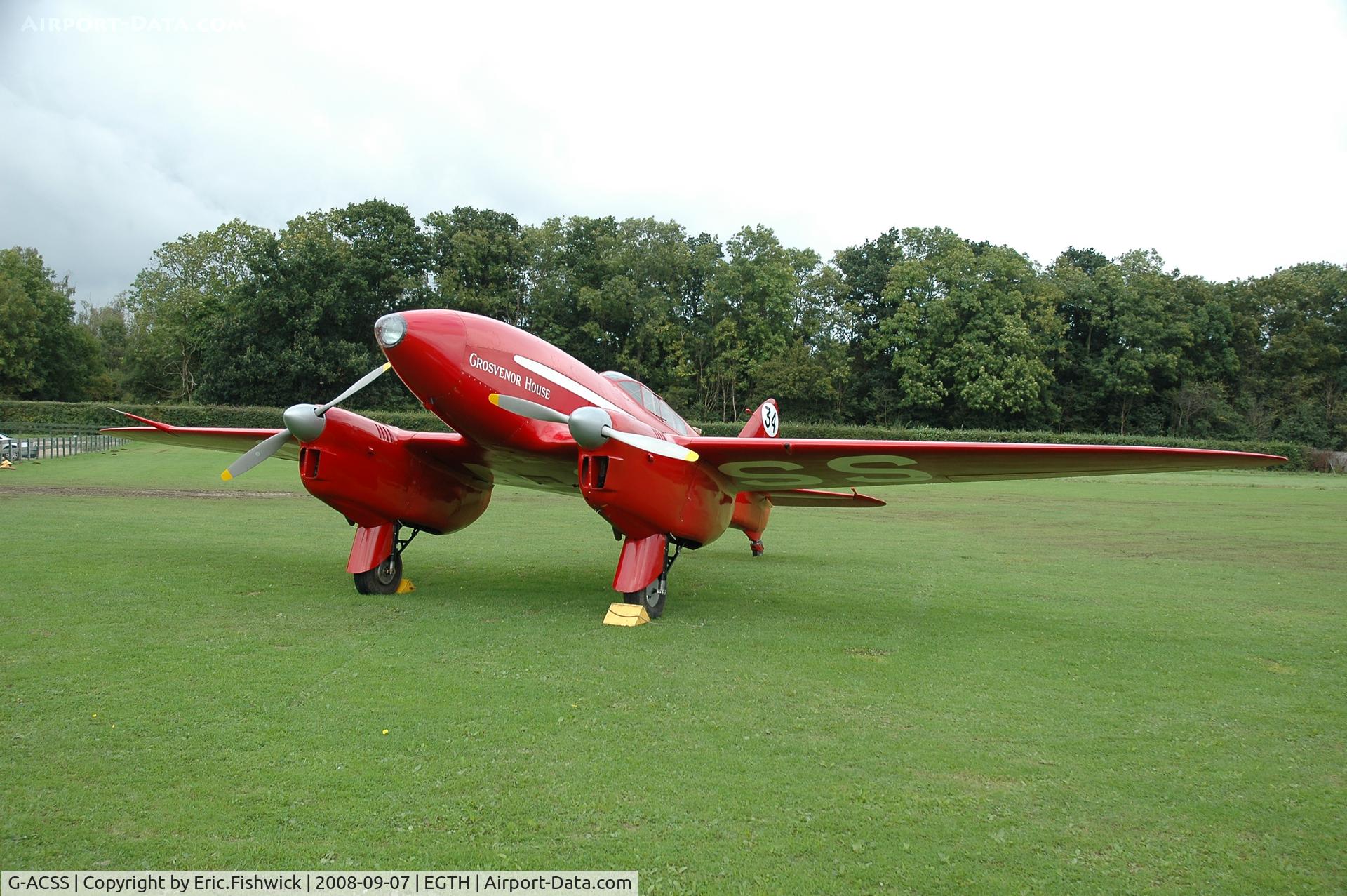 G-ACSS, 1934 De Havilland DH-88 Comet C/N 1996, 3. G-ACSS at Shuttleworth Pagent Air Display 07 Sep 08