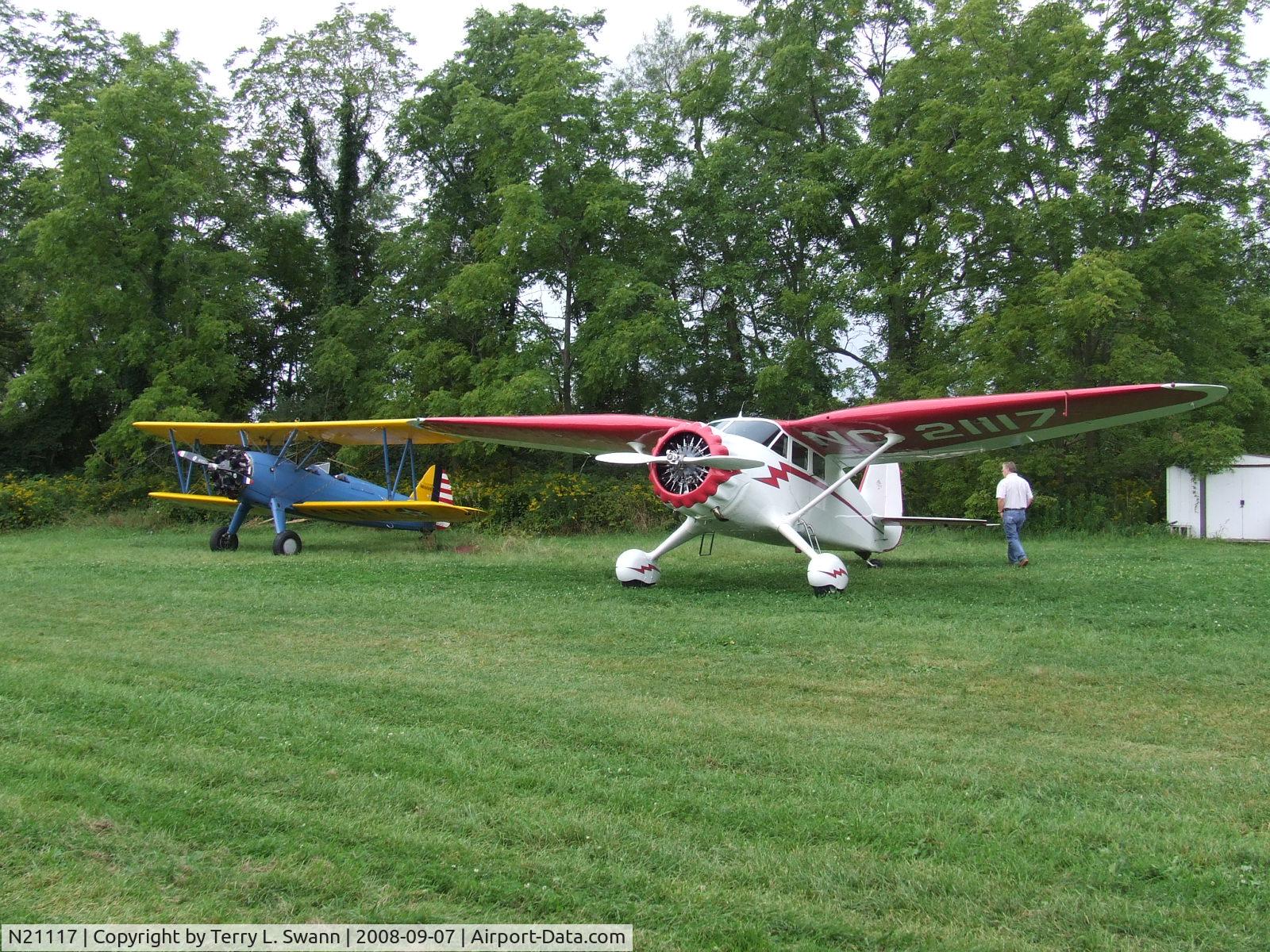 N21117, 1939 Stinson SR-9C Reliant C/N 5371, Scheffler Airforce at Smith Field Fly-In Breakfast..