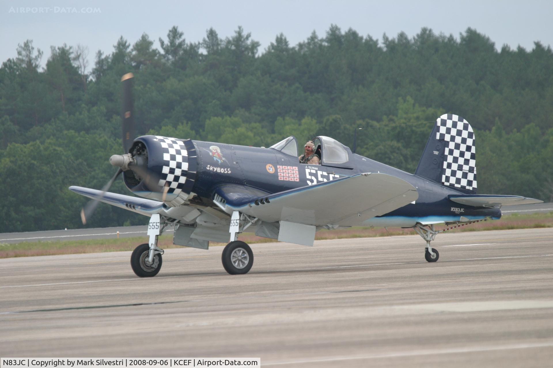 N83JC, 1943 Goodyear FG-1D Corsair C/N 67089, Westover ARB 2008