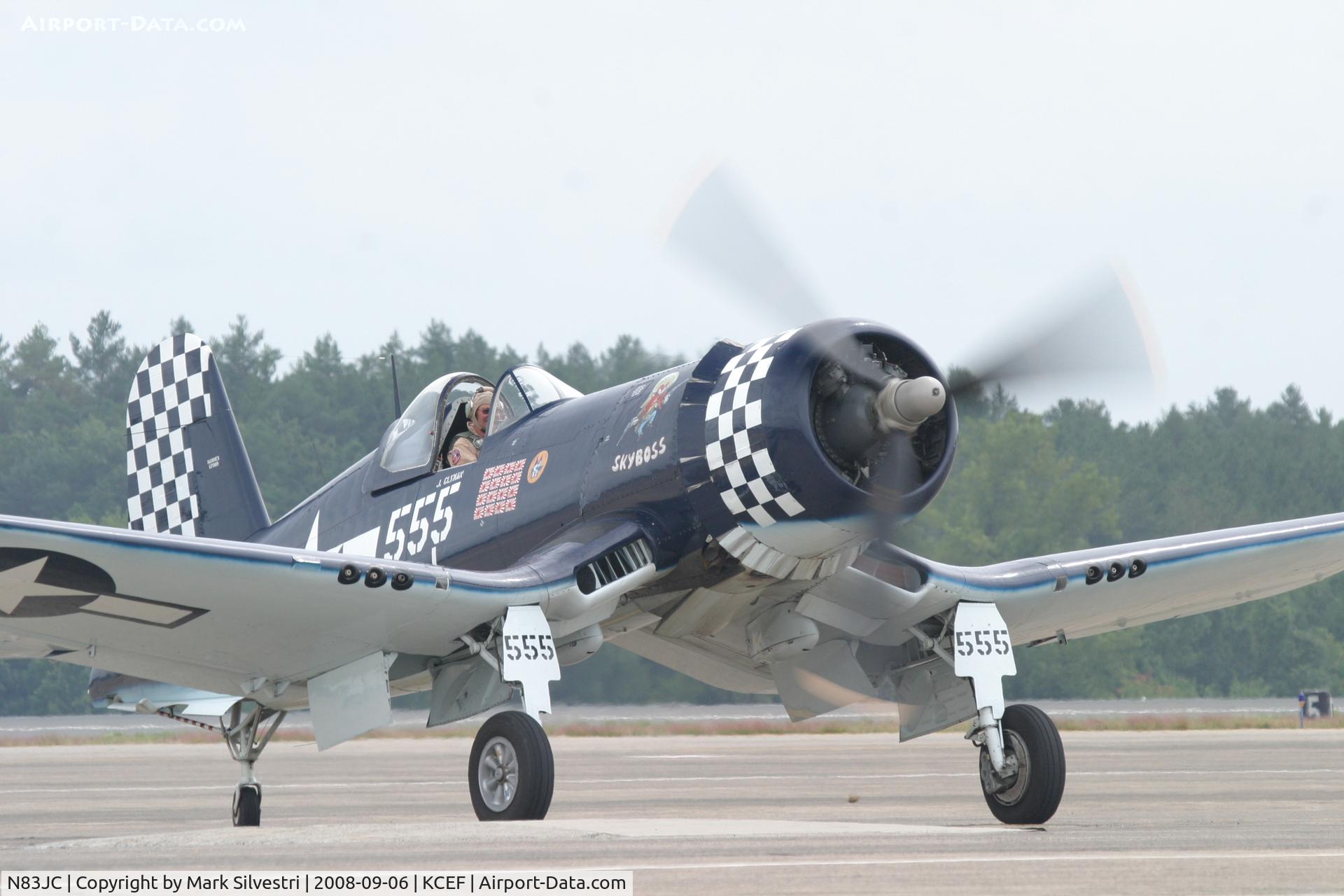 N83JC, 1943 Goodyear FG-1D Corsair C/N 67089, Westover ARB 2008