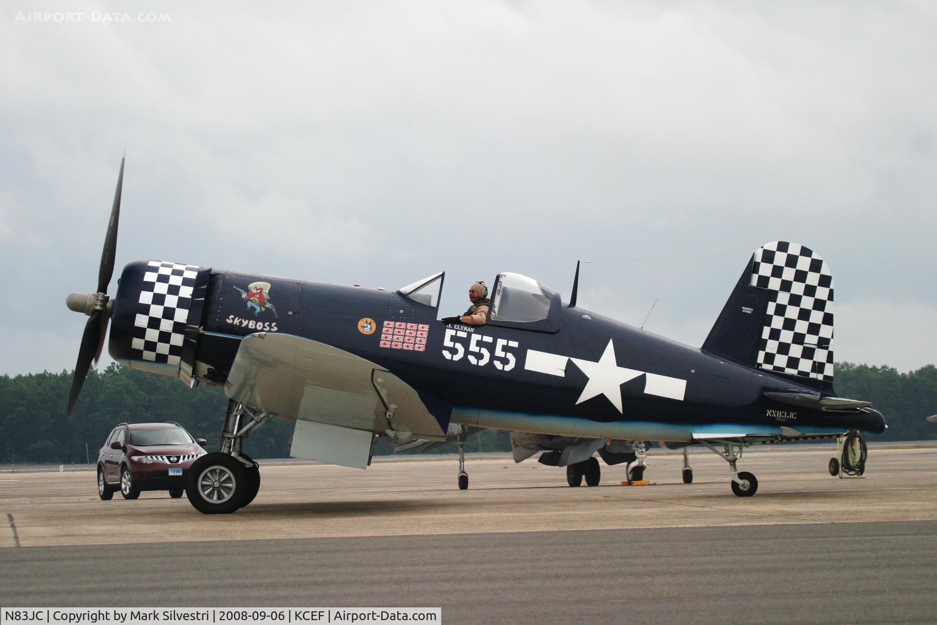 N83JC, 1943 Goodyear FG-1D Corsair C/N 67089, Westover ARB 2008