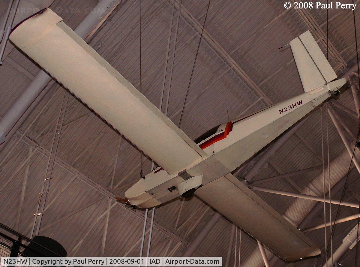 N23HW, 1989 Monnett Moni C/N 154, Mr Weston built, flew and then donated this home-built to the NASM