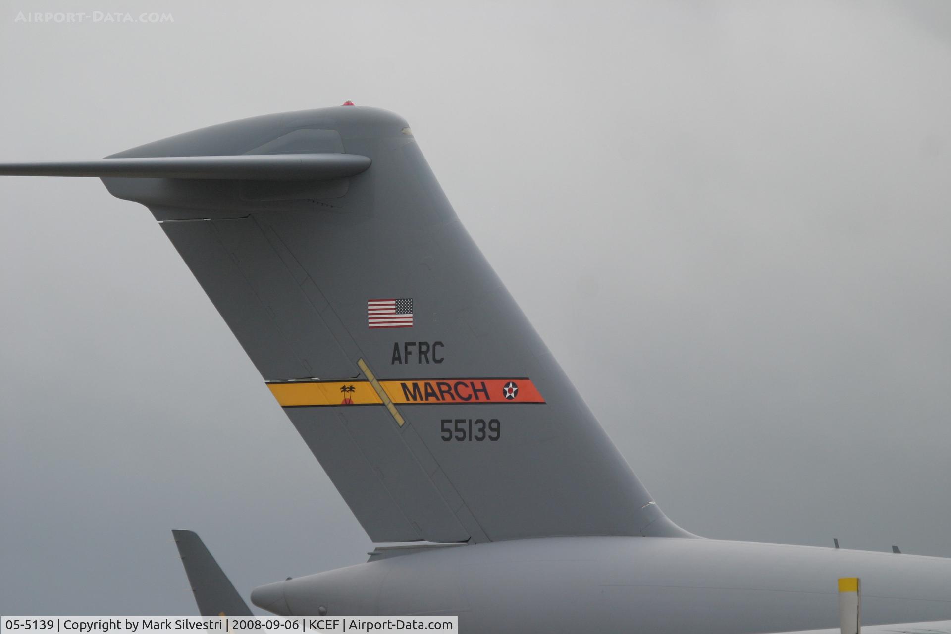 05-5139, Boeing C-17A Globemaster III C/N P-139, Westover ARB 2008