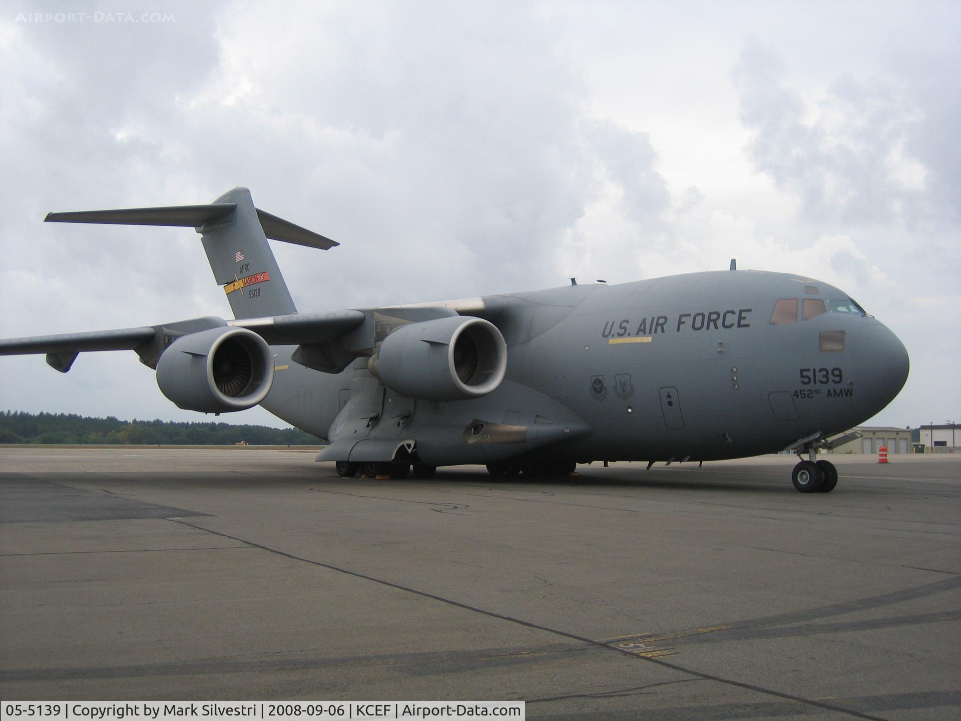 05-5139, Boeing C-17A Globemaster III C/N P-139, Westover ARB 2008