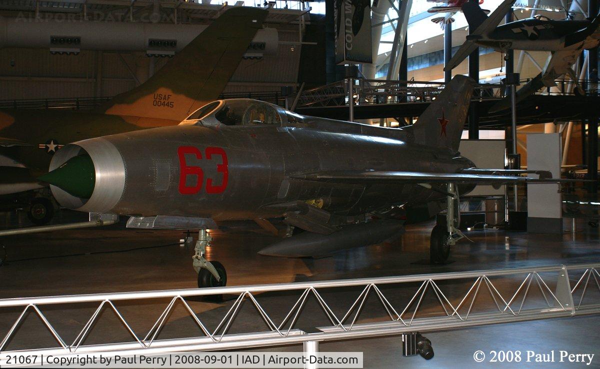 21067, Mikoyan-Gurevich MiG-21F-13 C/N Not found 21067, Red 13 is now Red 63.  Looks like NASM is leaning more towards the 2106 serial number.  We may have to change it?