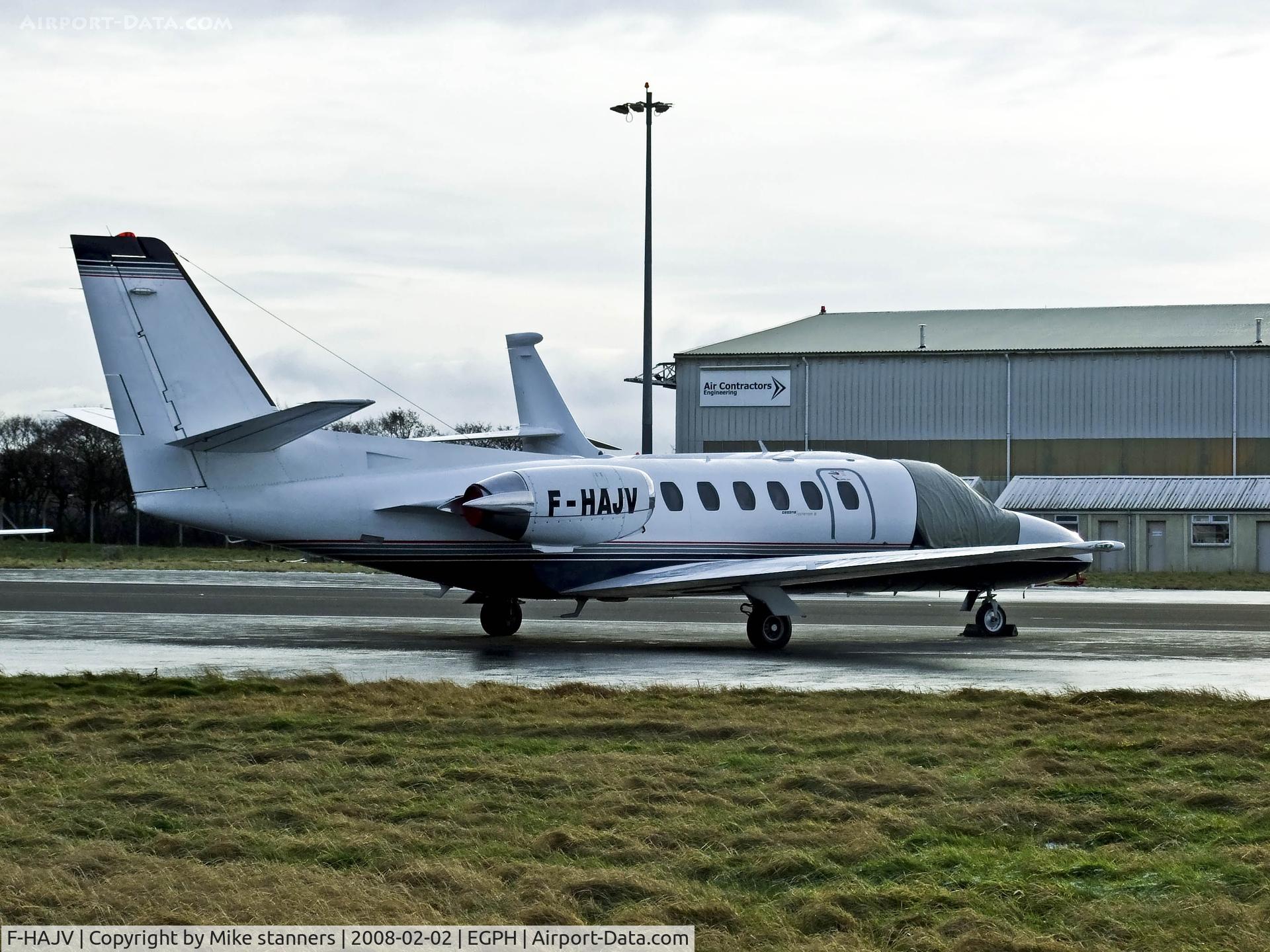 F-HAJV, 1989 Cessna 550 Citation II C/N 550-0622, Cessna citation at EDI, here for a six nations rugby game