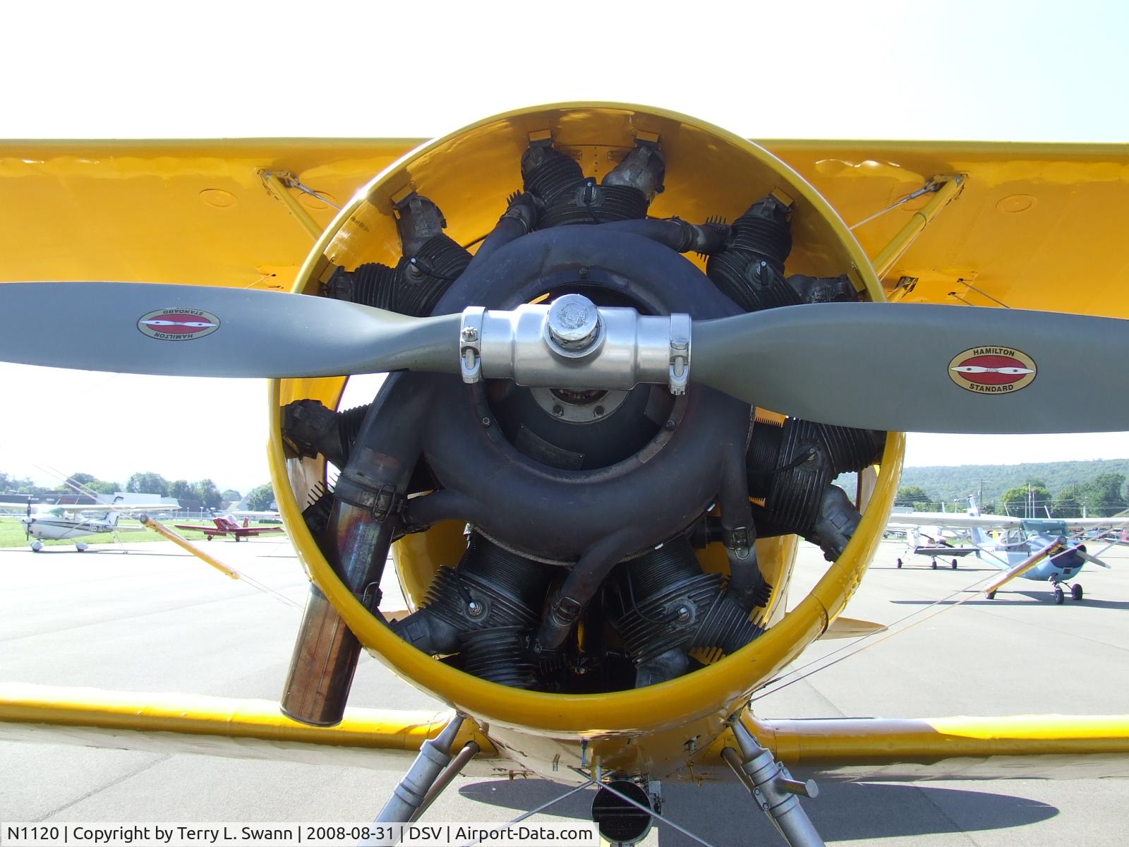 N1120, 1940 Naval Aircraft Factory N3N-3 C/N 2613, Sitting on the ramp at Dansville, NY.