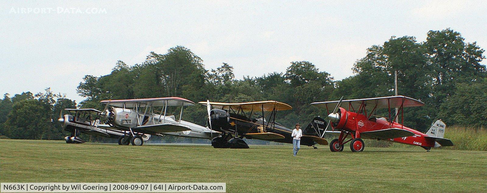 N663K, 1930 Stearman 4-E Junior Speedmail C/N 4005, Three Airmail planes at Lee Bottom
