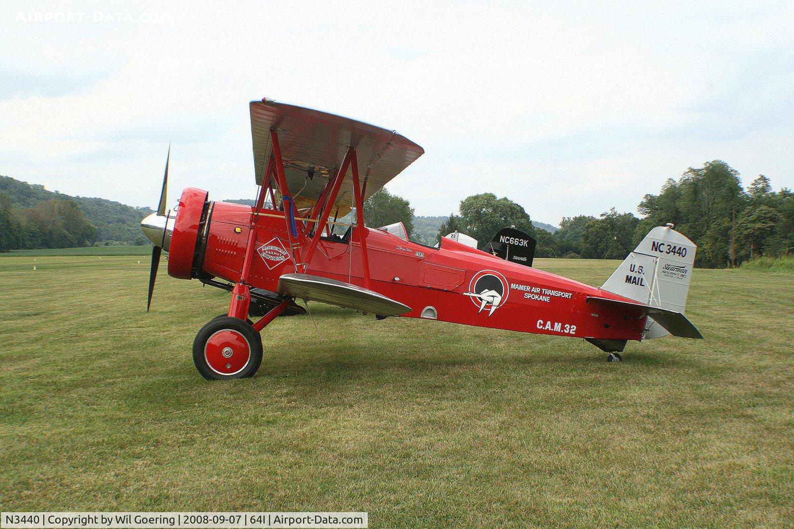 N3440, 1927 Stearman C3-B Sport Commercial C/N 104, Stearman at Lee Bottom