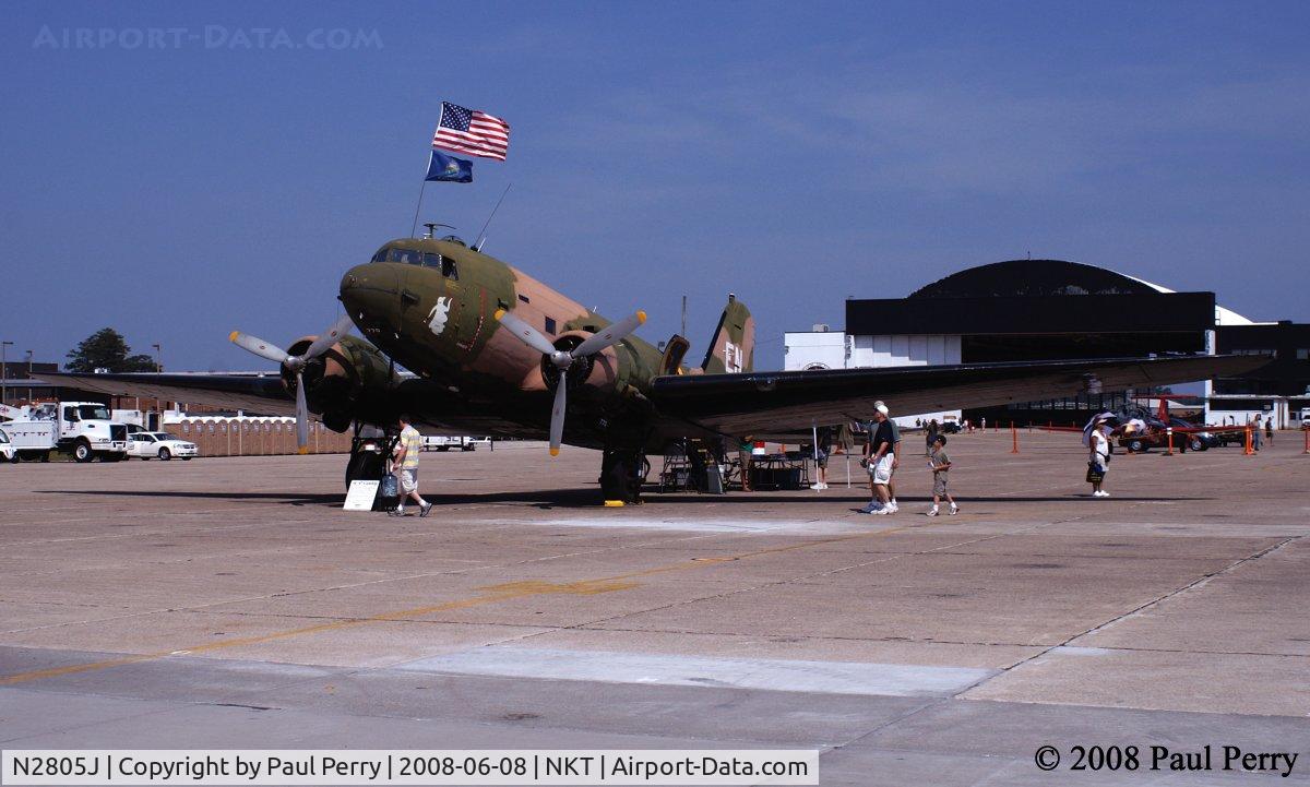 N2805J, 1944 Douglas DC3C-R-1830-90C C/N 20835, Visiting the East Coast, here at Cherry Point