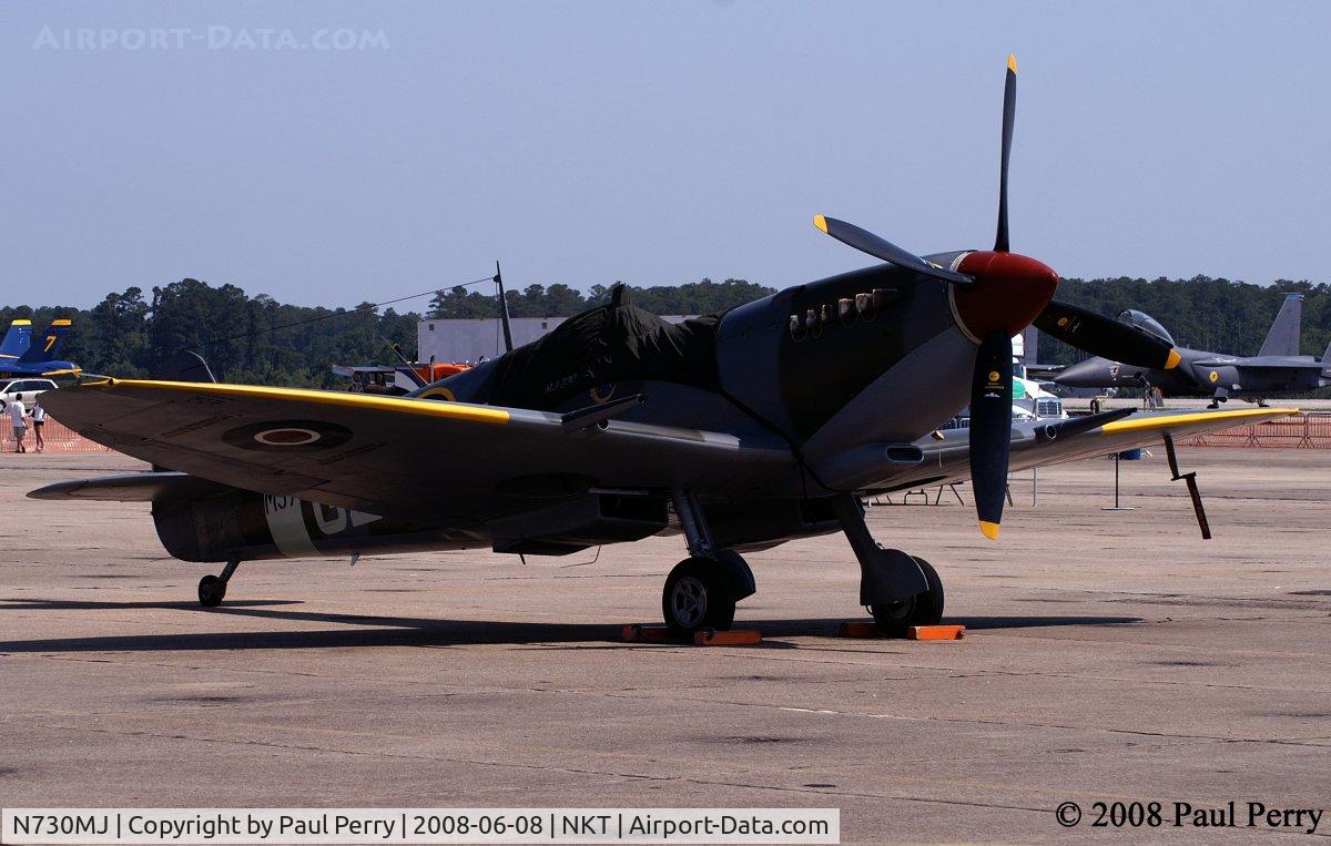 N730MJ, 1943 Supermarine 361 Spitfire HF.IXe C/N CBAF.7243, Popular pose, this time at Cherry Point