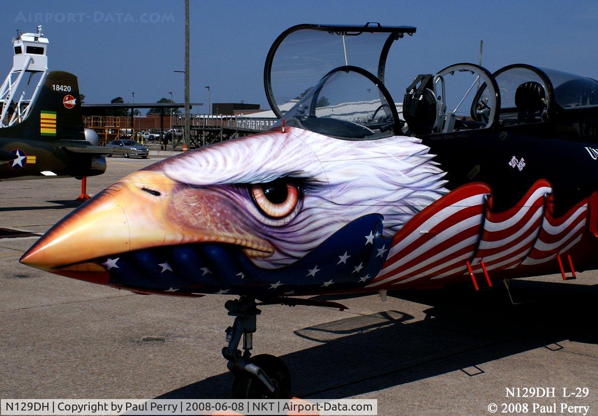 N129DH, 1965 Aero L-29 Delfin C/N 591324, Port side, with the bald eagle