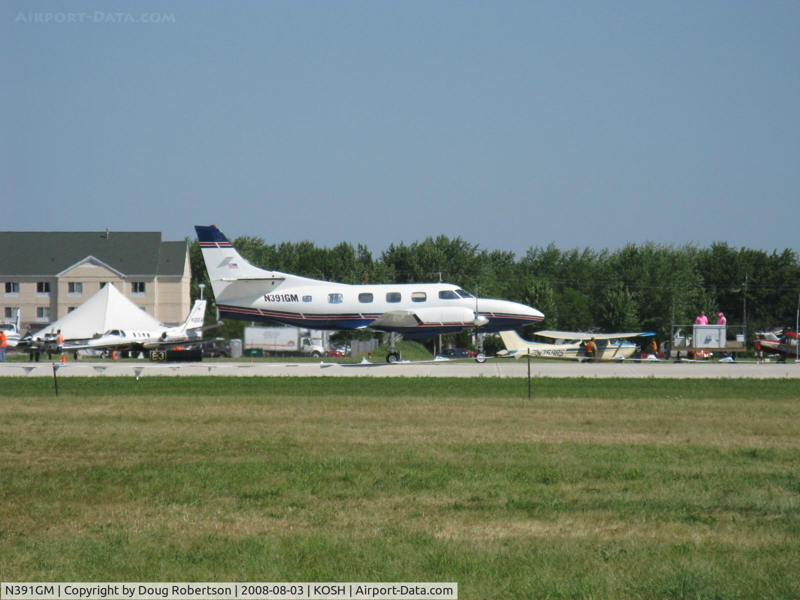 N391GM, 1980 Fairchild SA-226T(B) Metro C/N T-391, 1980 Fairchild Swearingen SA226-T(B) MERLIN, two Airesearch TPE331 turboprops, takeoff roll Rwy 09