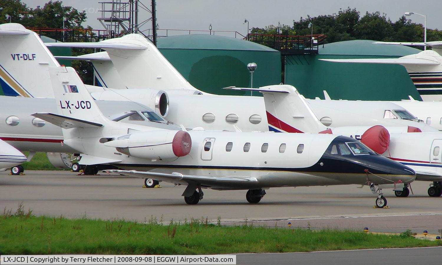 LX-JCD, 2000 Cessna 560 Citation Excel C/N 560-5104, Visitor to Luton in September 2008