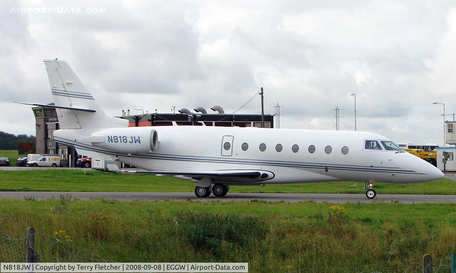 N818JW, 2005 Israel Aircraft Industries Gulfstream 200 C/N 121, G200 Visitor to Luton in September 2008