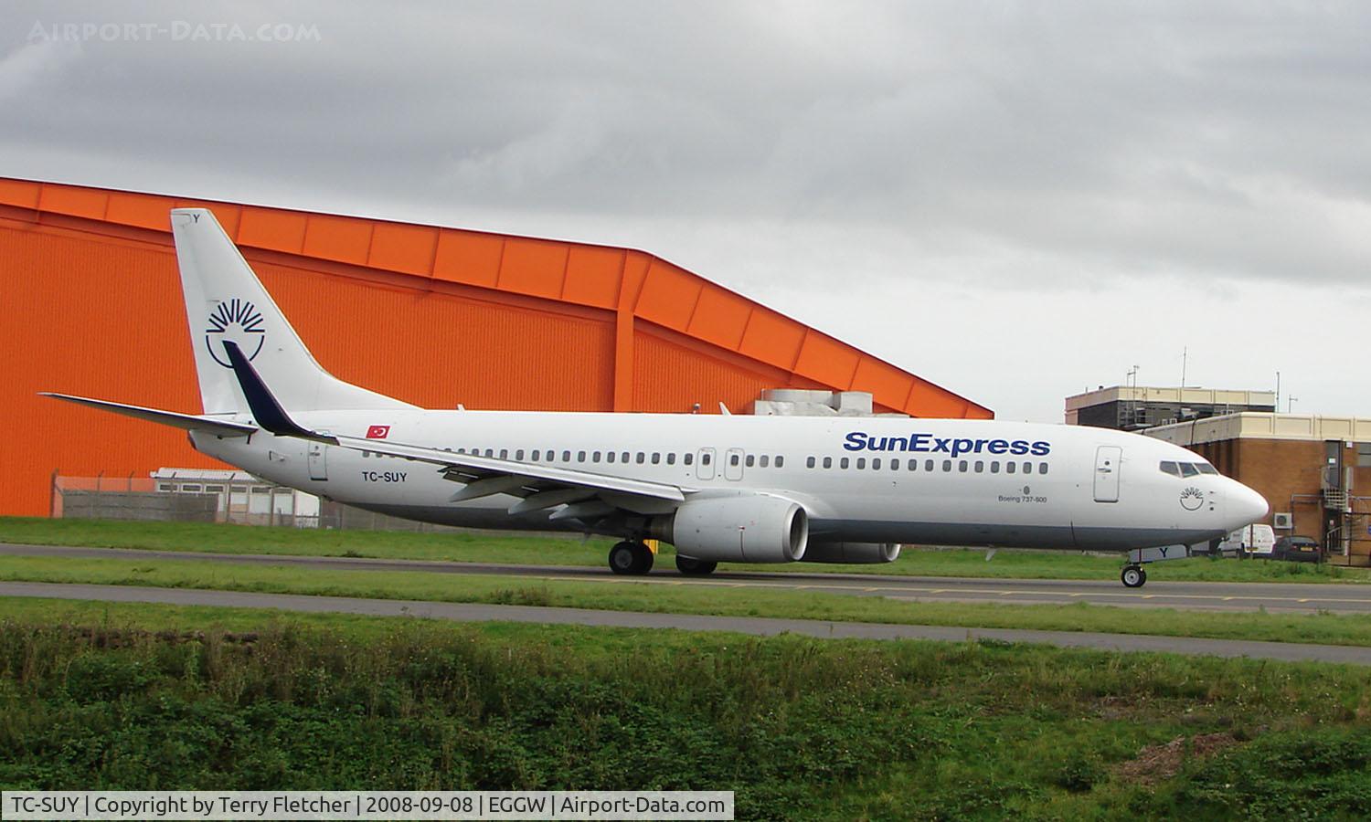 TC-SUY, 2001 Boeing 737-86N C/N 30806, Turkish Charter Airline Sun Express in Luton