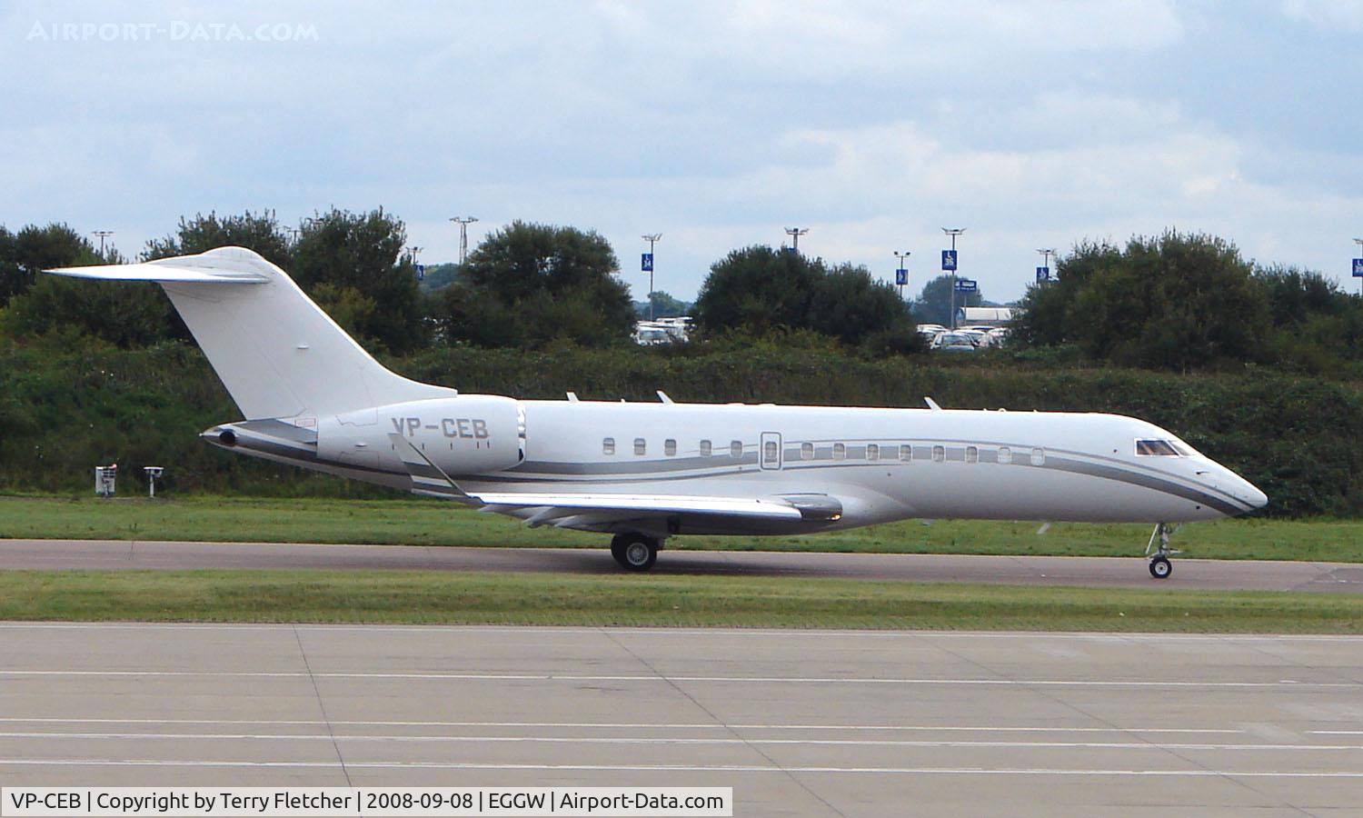 VP-CEB, 2001 Bombardier BD-700-1A10 Global Express C/N 9083, Based Global Express at Luton
