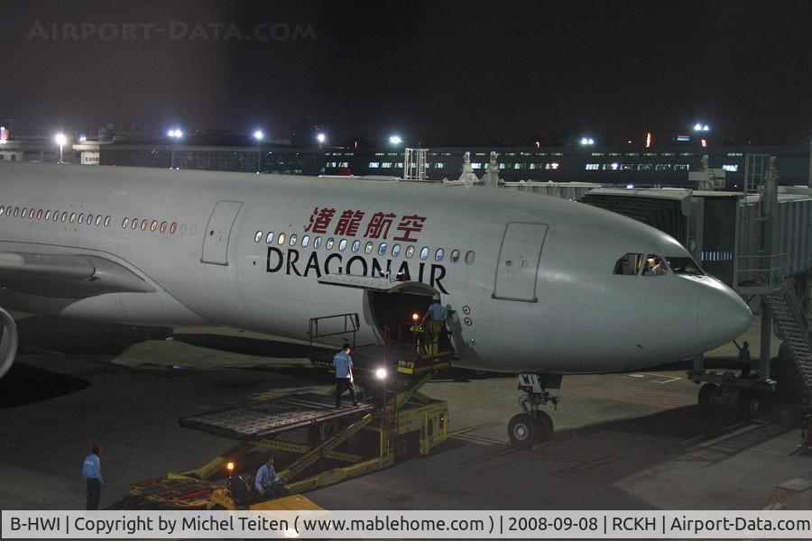 B-HWI, 2005 Airbus A330-343X C/N 716, KA430 waiting for its passengers to Hong Kong
