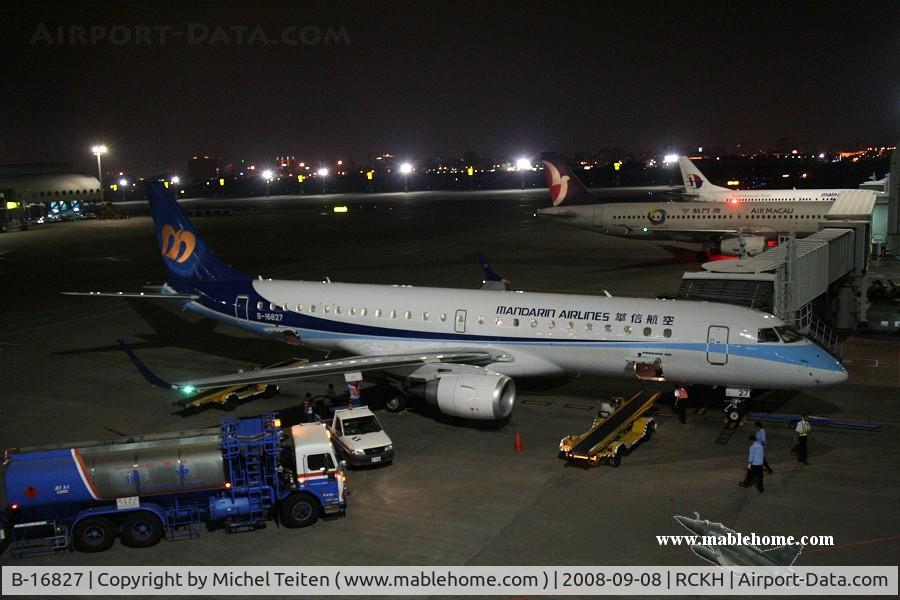 B-16827, 2008 Embraer 190AR (ERJ-190-100IGW) C/N 19000182, Mandarin Airlines