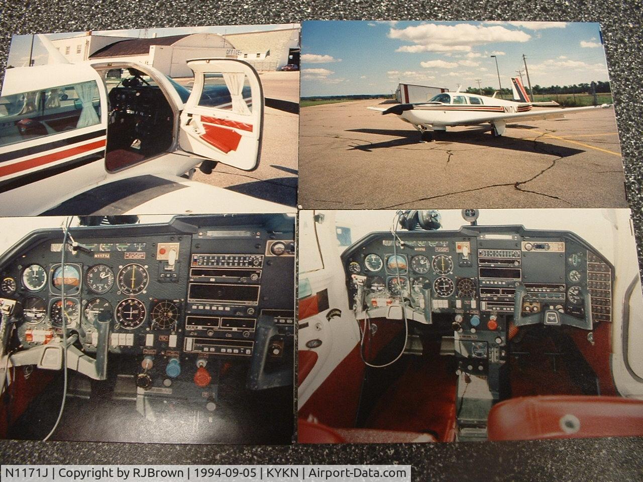 N1171J, 1982 Mooney M20K C/N 25-0708, 4 pictures show condition as N1171J