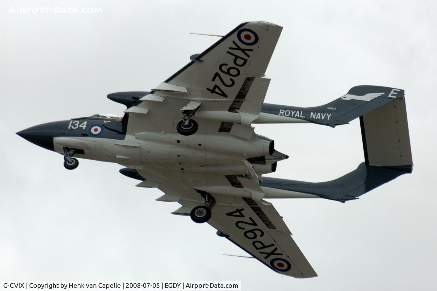 G-CVIX, 1963 De Havilland DH-110 Sea Vixen D.3 C/N 10132, Sea Vixen in Fleet Air Arm merkings at RNAS Yeovilton Air Day 2008