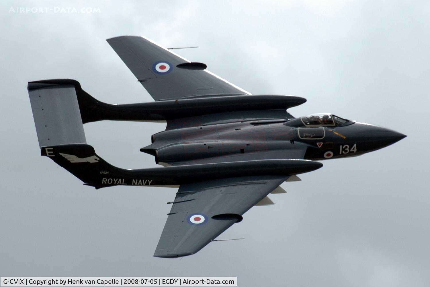 G-CVIX, 1963 De Havilland DH-110 Sea Vixen D.3 C/N 10132, Sea Vixen in Fleet Air Arm merkings at RNAS Yeovilton Air Day 2008