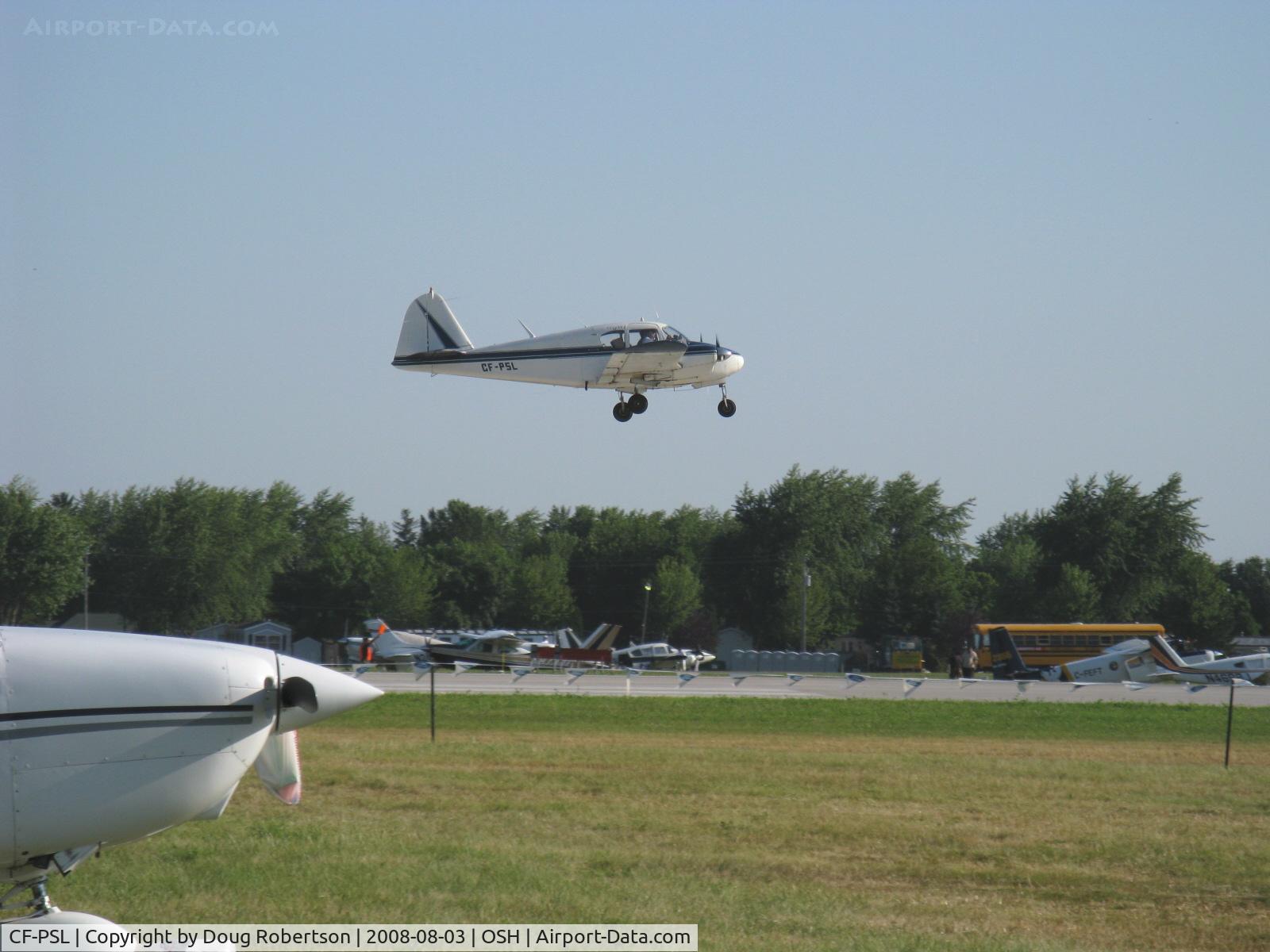 CF-PSL, 1956 Piper PA-23 C/N 23-675, 1956 Piper PA-23 APACHE, two Lycoming O-320s 150 Hp each, landing Rwy 09