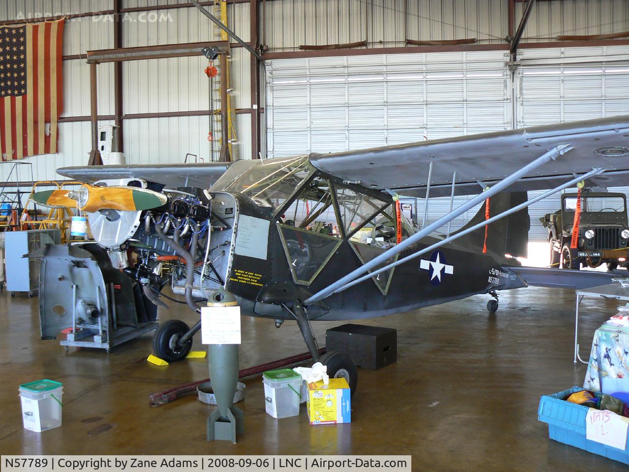 N57789, Stinson L-5 Sentinel C/N 76-272, At the DFW CAF open house 2008 - Warbirds on Parade!