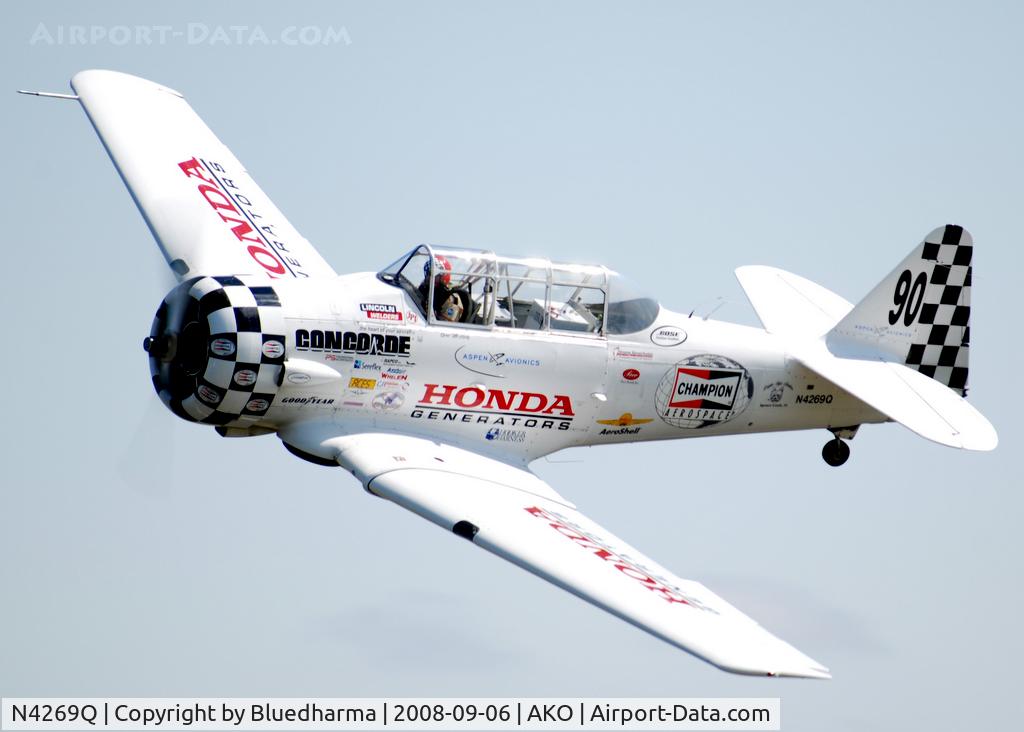 N4269Q, 1953 North American T-6G Texan C/N 197-5, Fly by at National Radial Engine Exhibition.