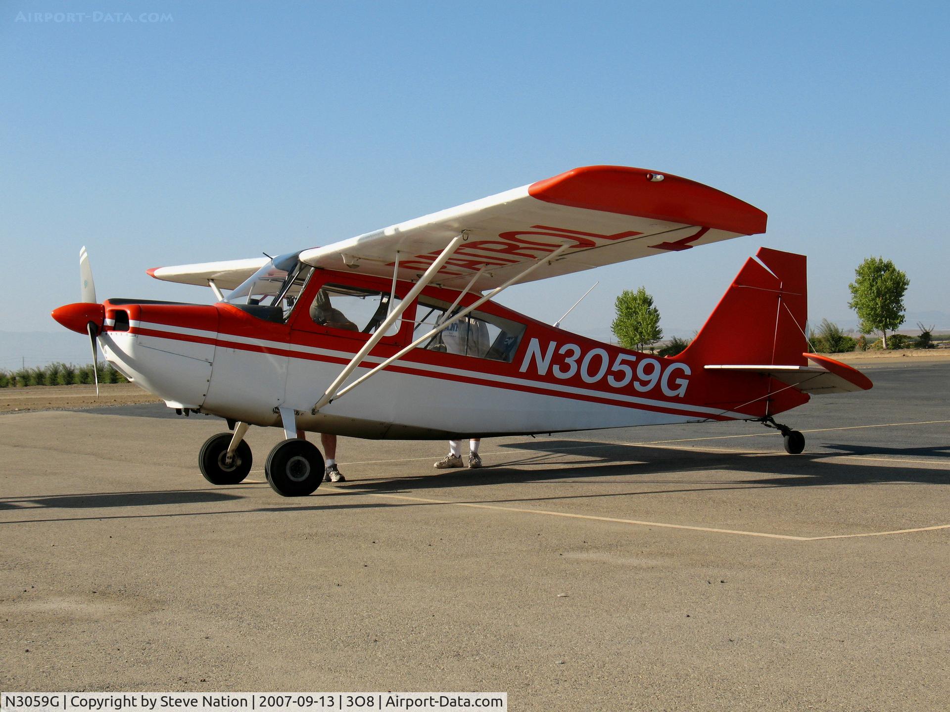 N3059G, 1968 Champion 7GCBC C/N 37, Pipeline PATROL 1968 Champion 7GCBC @ Harris Ranch Airport & Restaurant, CA