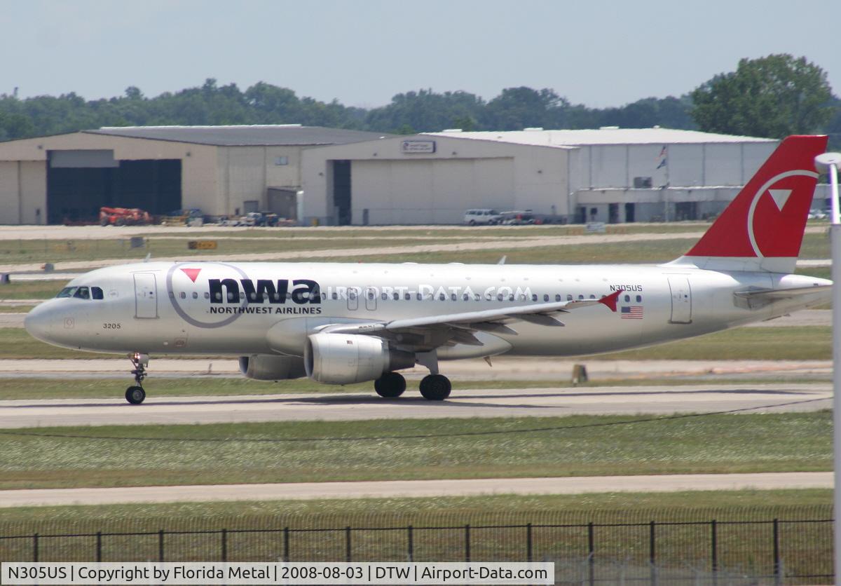 N305US, 1989 Airbus A320-211 C/N 041, Northwest A320
