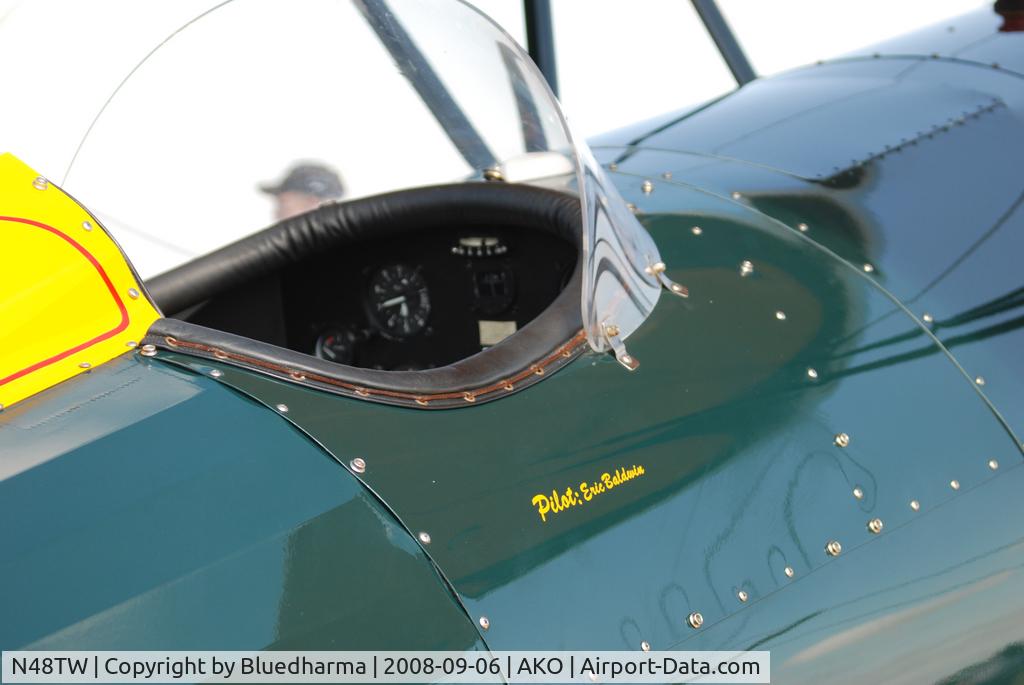 N48TW, 2003 WACO Taperwing T-10 Replica C/N 2501, Parked on display at the National Radial Engine Exhibition event in Akron, Colorado