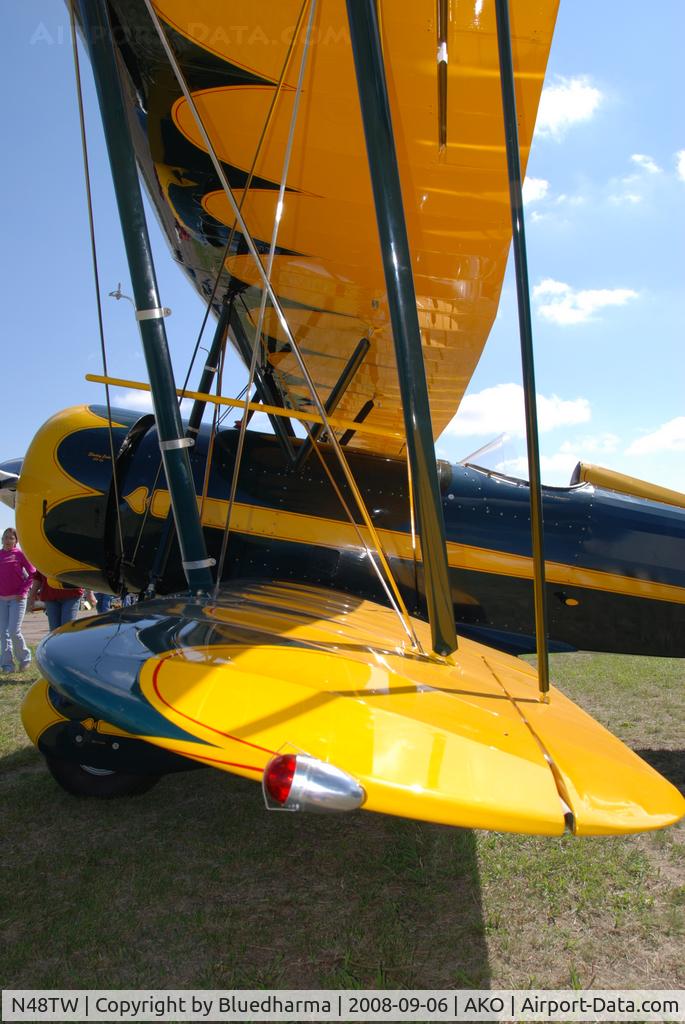 N48TW, 2003 WACO Taperwing T-10 Replica C/N 2501, Parked on display at the National Radial Engine Exhibition event in Akron, Colorado