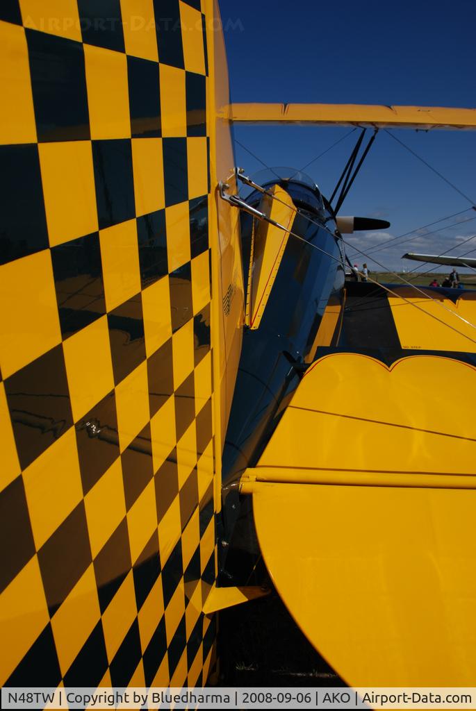 N48TW, 2003 WACO Taperwing T-10 Replica C/N 2501, Parked on display at the National Radial Engine Exhibition event in Akron, Colorado