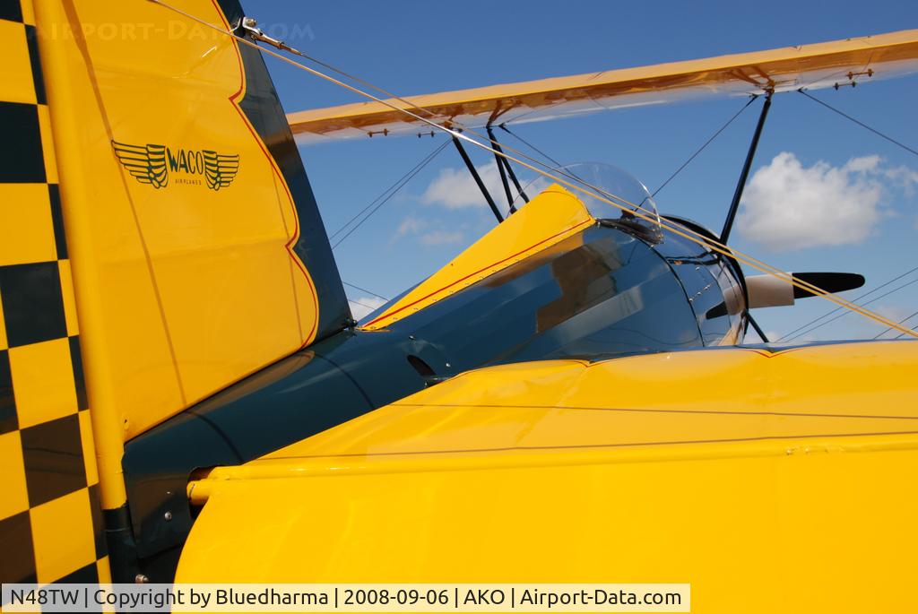N48TW, 2003 WACO Taperwing T-10 Replica C/N 2501, Parked on display at the National Radial Engine Exhibition event in Akron, Colorado