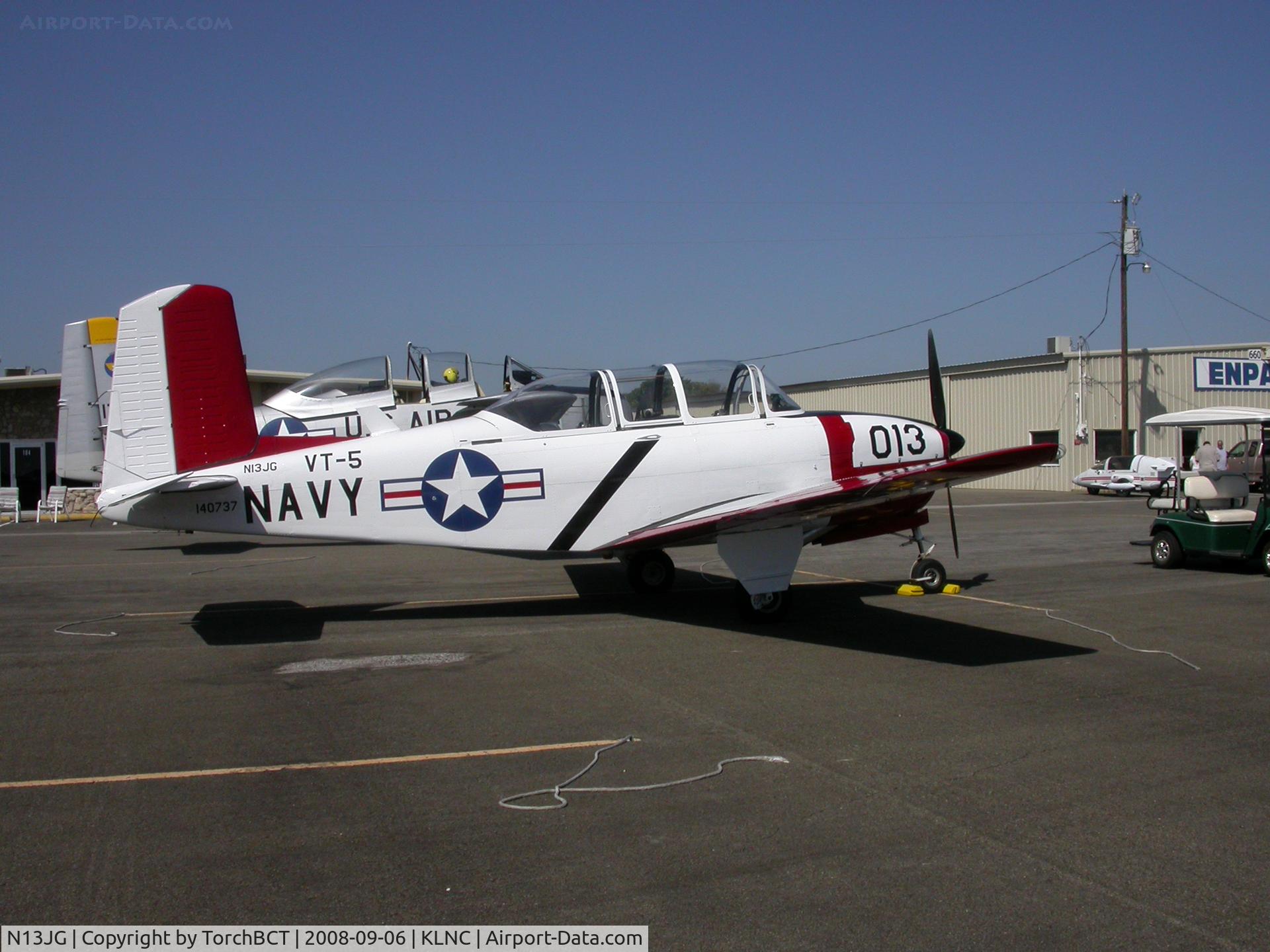 N13JG, 1953 Beech T-43B C/N G-297, A45 (T-34) @ KLNC - Warbirds on Parade