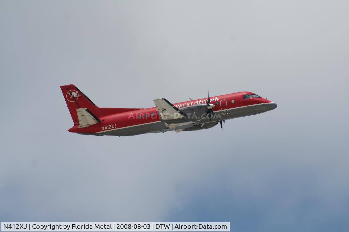N412XJ, Saab 340B C/N 340B-412, Mesaba Saab 340