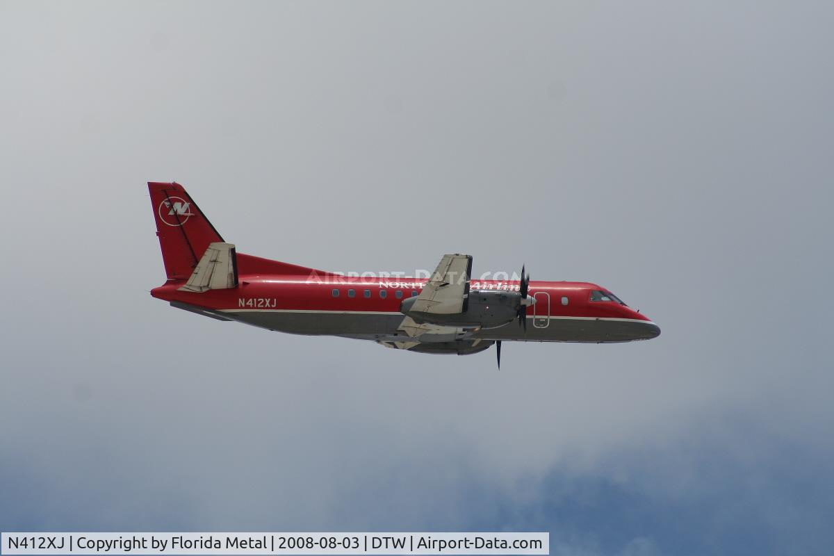 N412XJ, Saab 340B C/N 340B-412, Mesaba Saab 340
