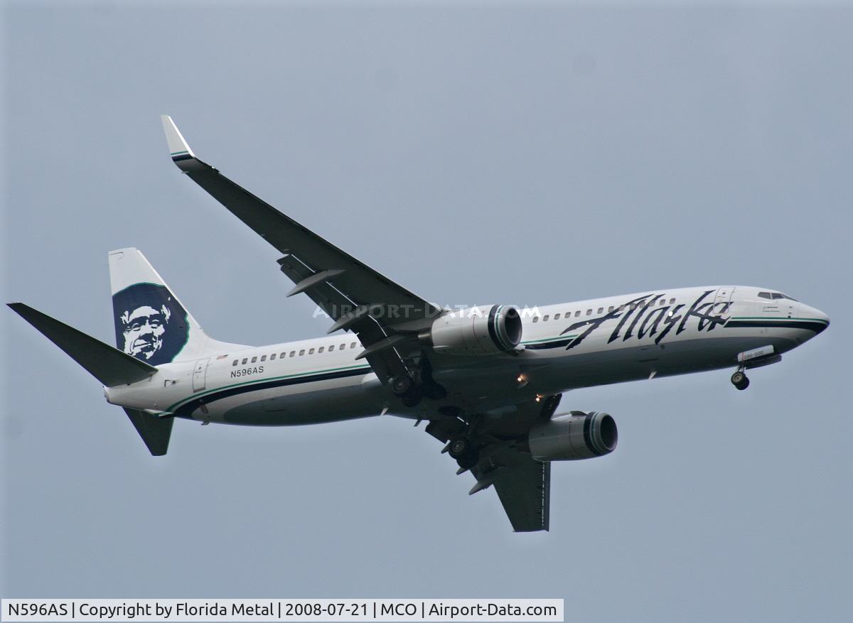 N596AS, 2008 Boeing 737-890 C/N 35688, Alaska Air 737-800 arriving from SEA
