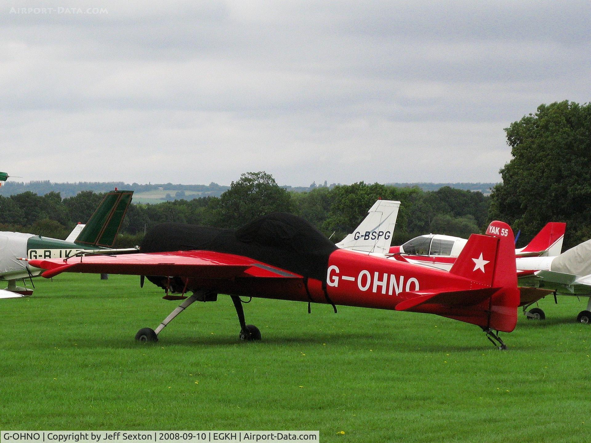 G-OHNO, 1990 Yakovlev Yak-55 C/N 901104, Parked at Lashenden/Headcorn UK