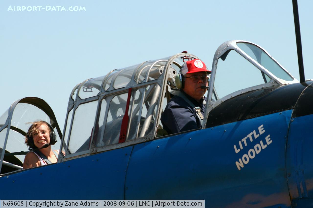 N69605, 1941 Consolidated Vultee BT-15 C/N 1258, At the DFW CAF open house 2008 - Warbirds on Parade! Looks like she had a great flight!