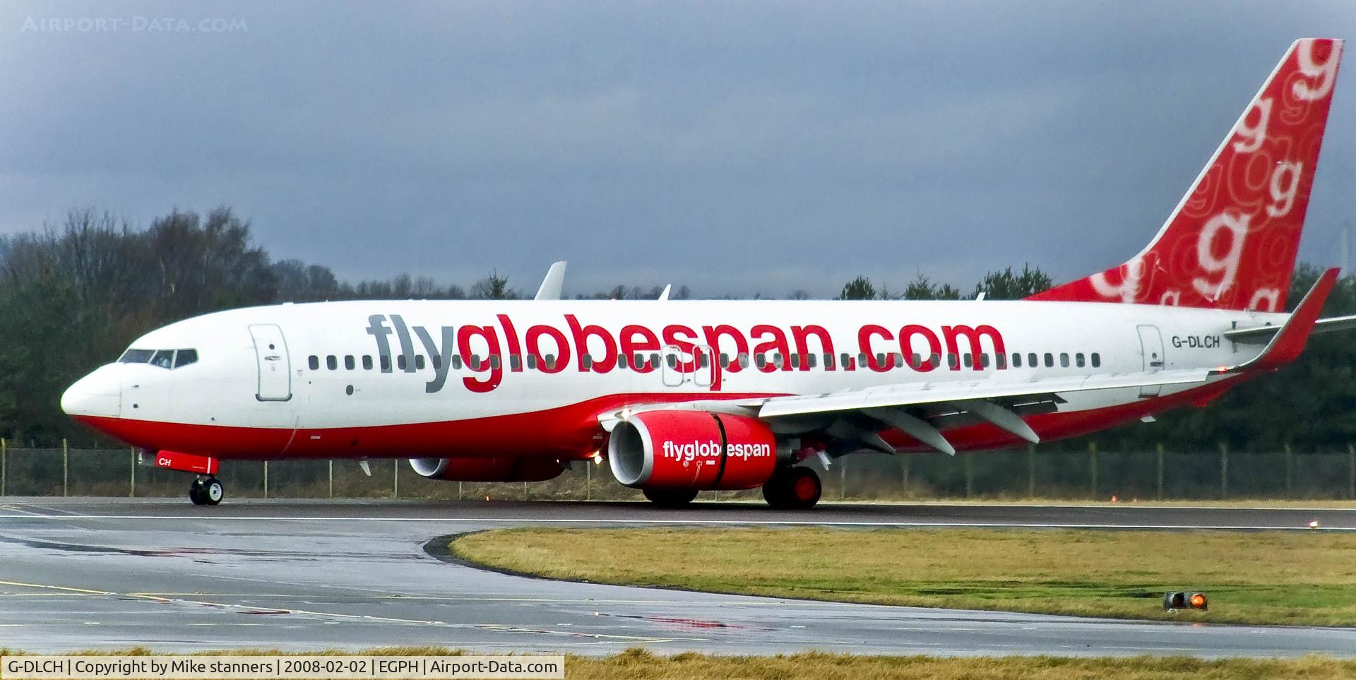 G-DLCH, 2005 Boeing 737-8Q8 C/N 30040, Globespan B737 Rolls off Edinburgh's rwy24