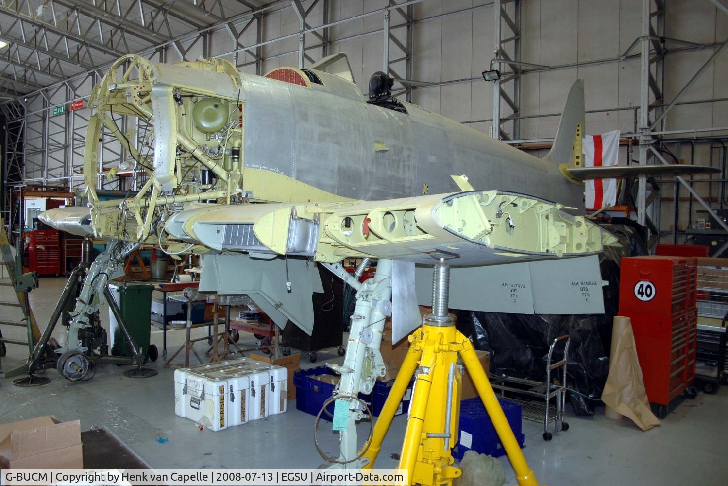 G-BUCM, 1949 Hawker Sea Fury FB.11 C/N Not found G-BUCM/VX653, Clearly under restoration, by The Fighter Collection.
